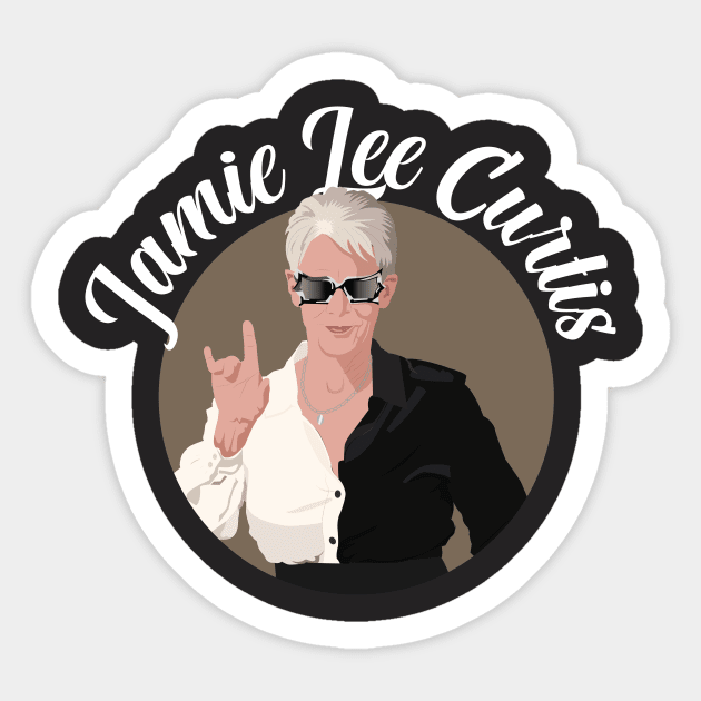 Jamie Lee Curtis Sticker by HarlinDesign